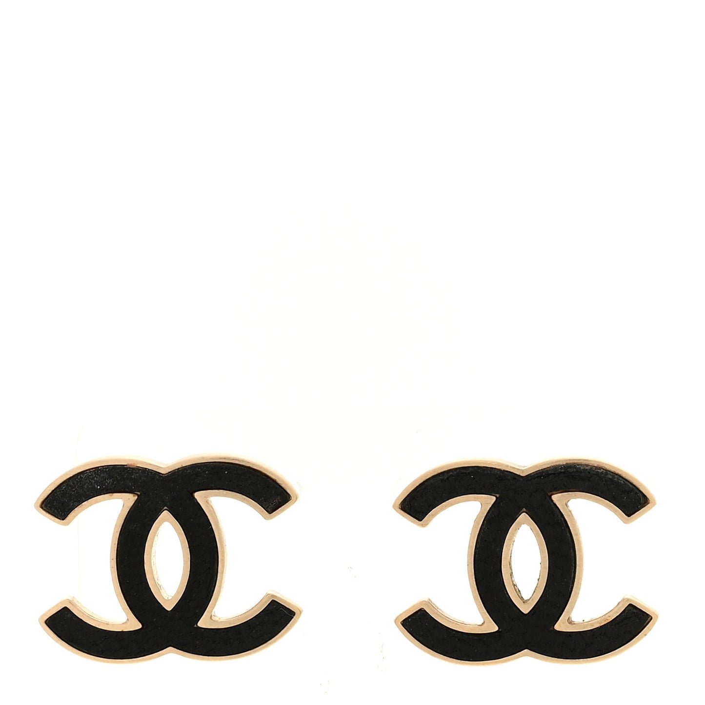 Lambskin CC Earrings Black