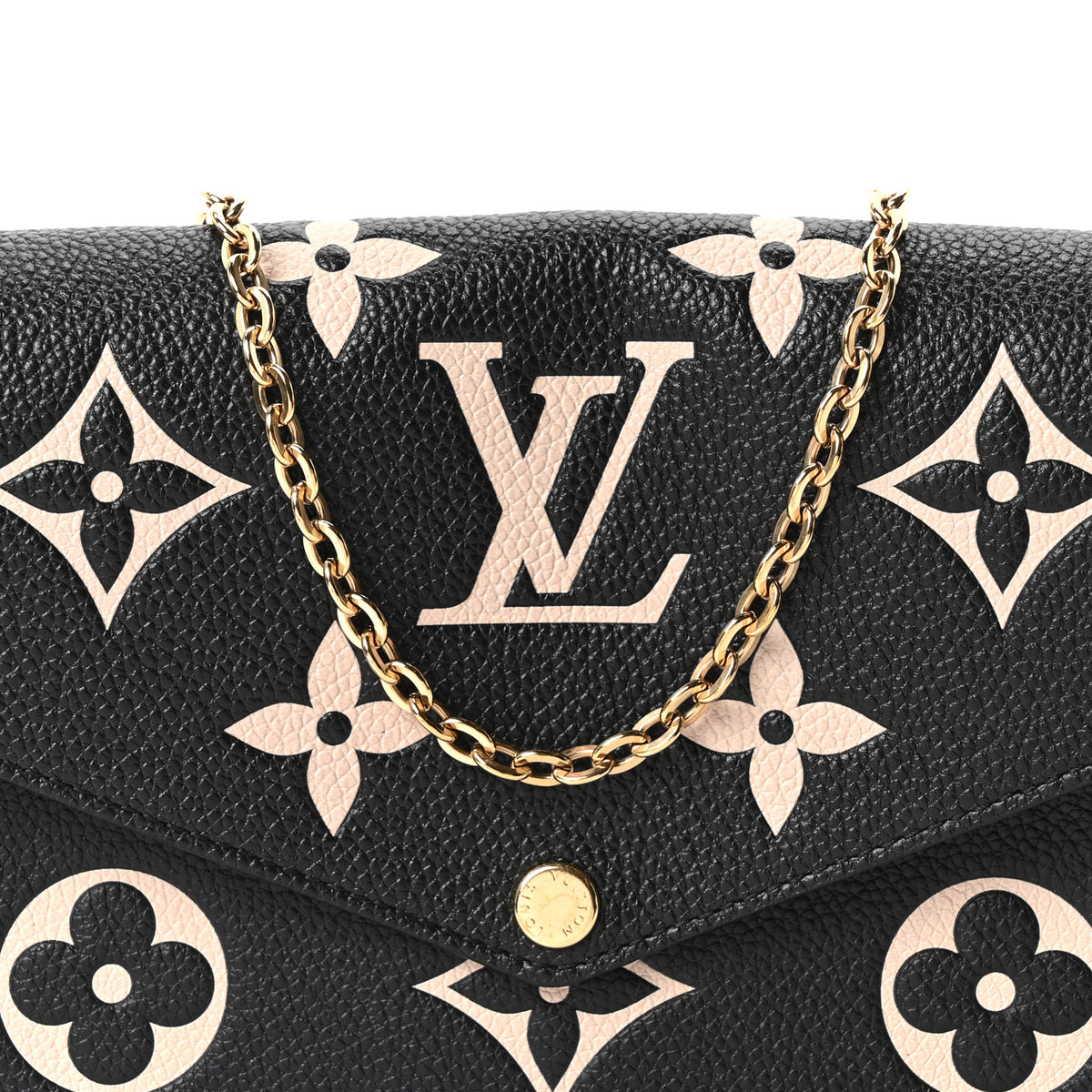 Louis Vuitton Empreinte Monogram Giant Felicie Pochette Black Beige 9 of 12