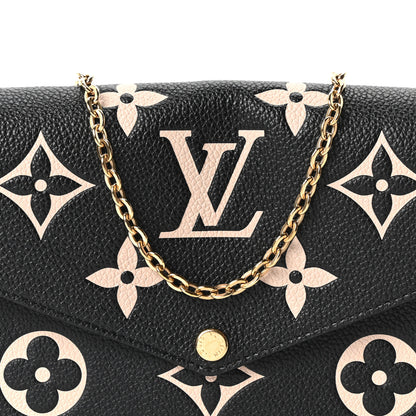 Louis Vuitton Empreinte Monogram Giant Felicie Pochette Black Beige 9 of 12