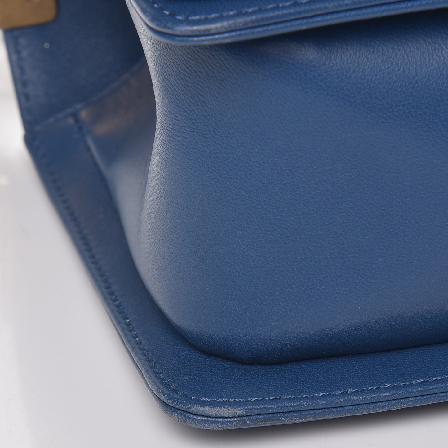Lambskin Quilted Medium Boy Flap Blue