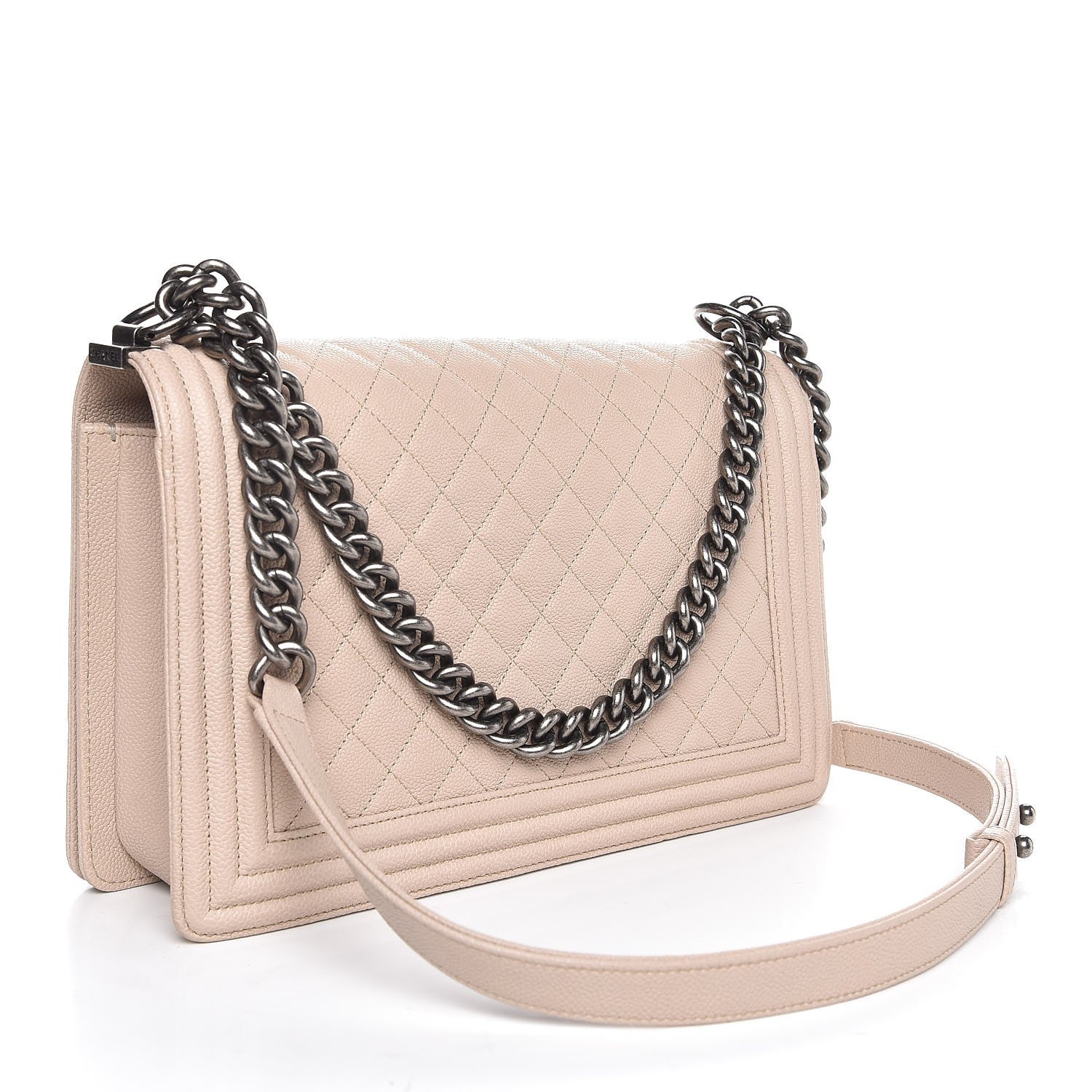 Chanel Caviar Quilted New Medium Boy Flap Beige Clair 3 of 9
