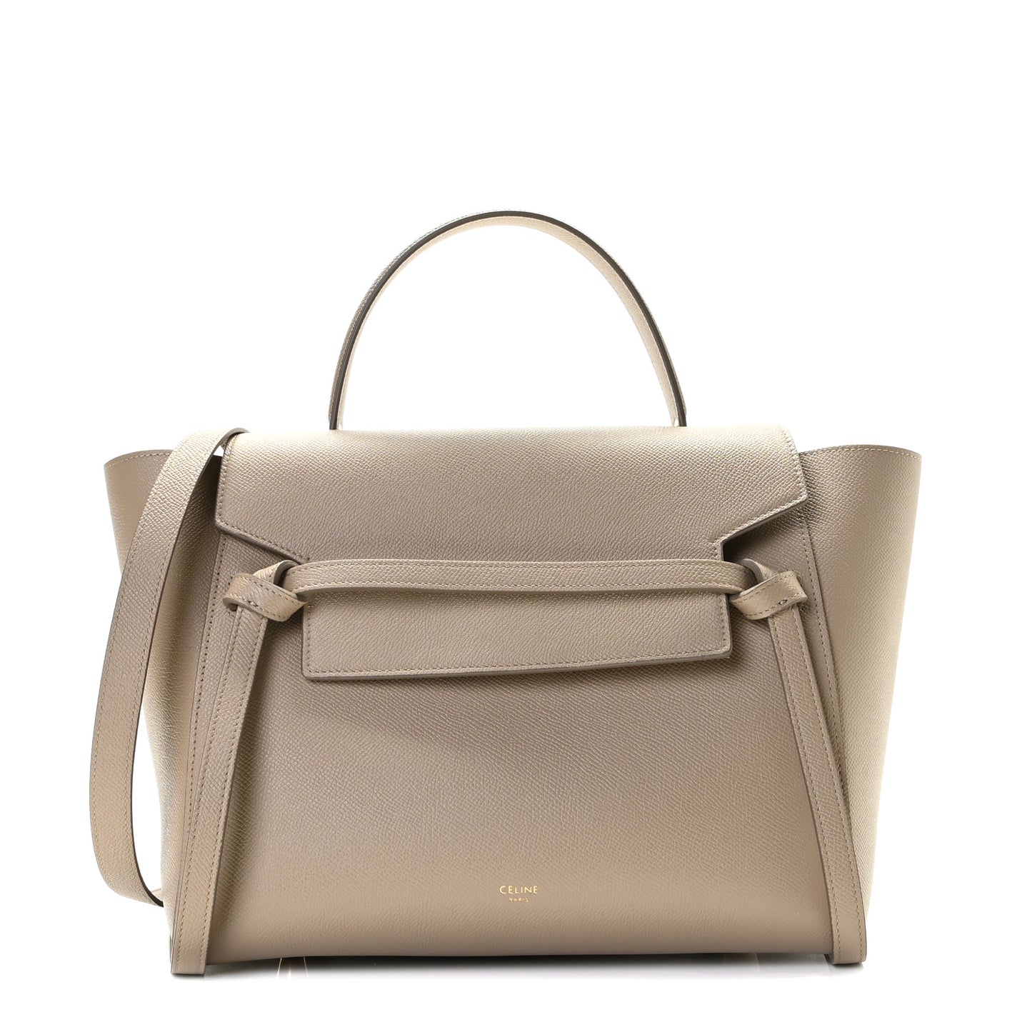 Grained Calfskin Mini Belt Bag Light Taupe