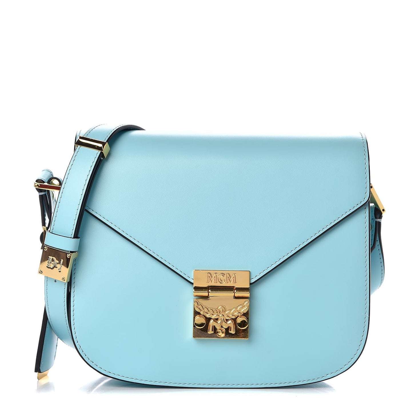 Calfskin Patricia Crossbody Bag Liquid Blue