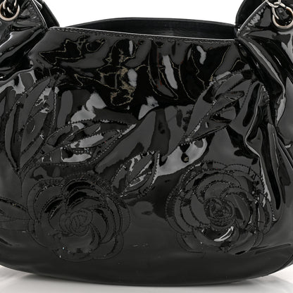 Chanel Patent Camellia Shoulder Bag Black 8 of 18