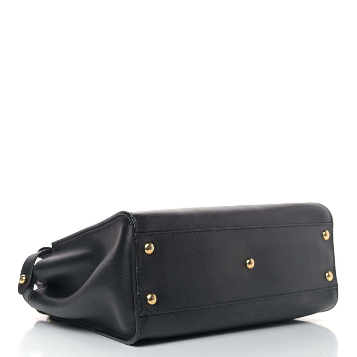 Vitello Seta Shiny Nappa Medium Peekaboo Iconic Satchel Black