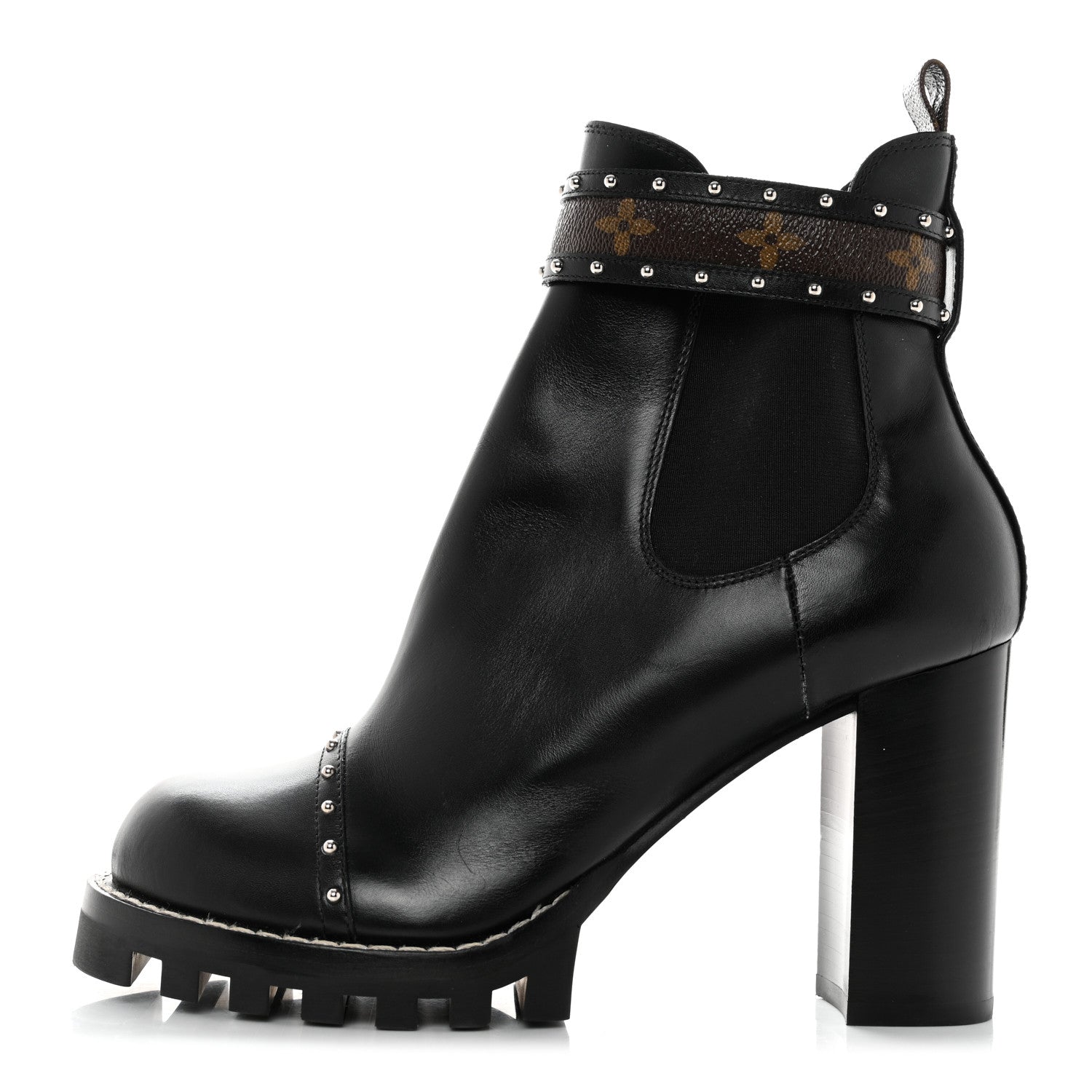 Louis Vuitton Calfskin Monogram Star Trail Chelsea Ankle Boots 41 Black 1 of 8