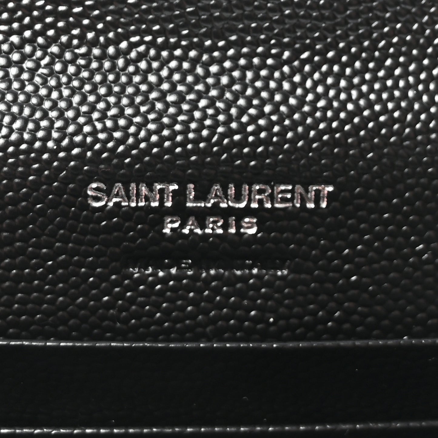 Grain De Poudre Matelasse Chevron Small Monogram Envelope Wallet Black