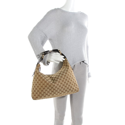Gucci Monogram Medium Horsebit Chain Hobo Dark Brown 2 of 7
