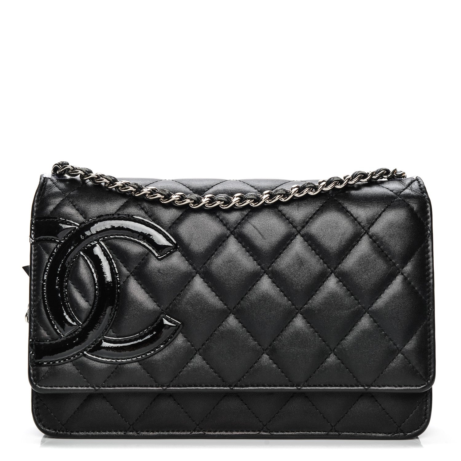 Chanel Calfskin Quilted Cambon Wallet On Chain WOC Black 1 of 10