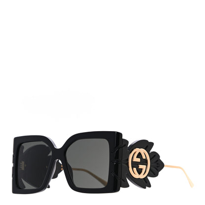 Gucci Acetate Square Frame Wing Sunglasses GG0535S Black 1 of 7