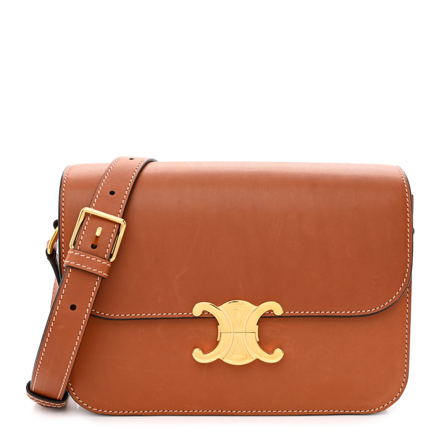 Natural Calfskin Medium Triomphe Tan