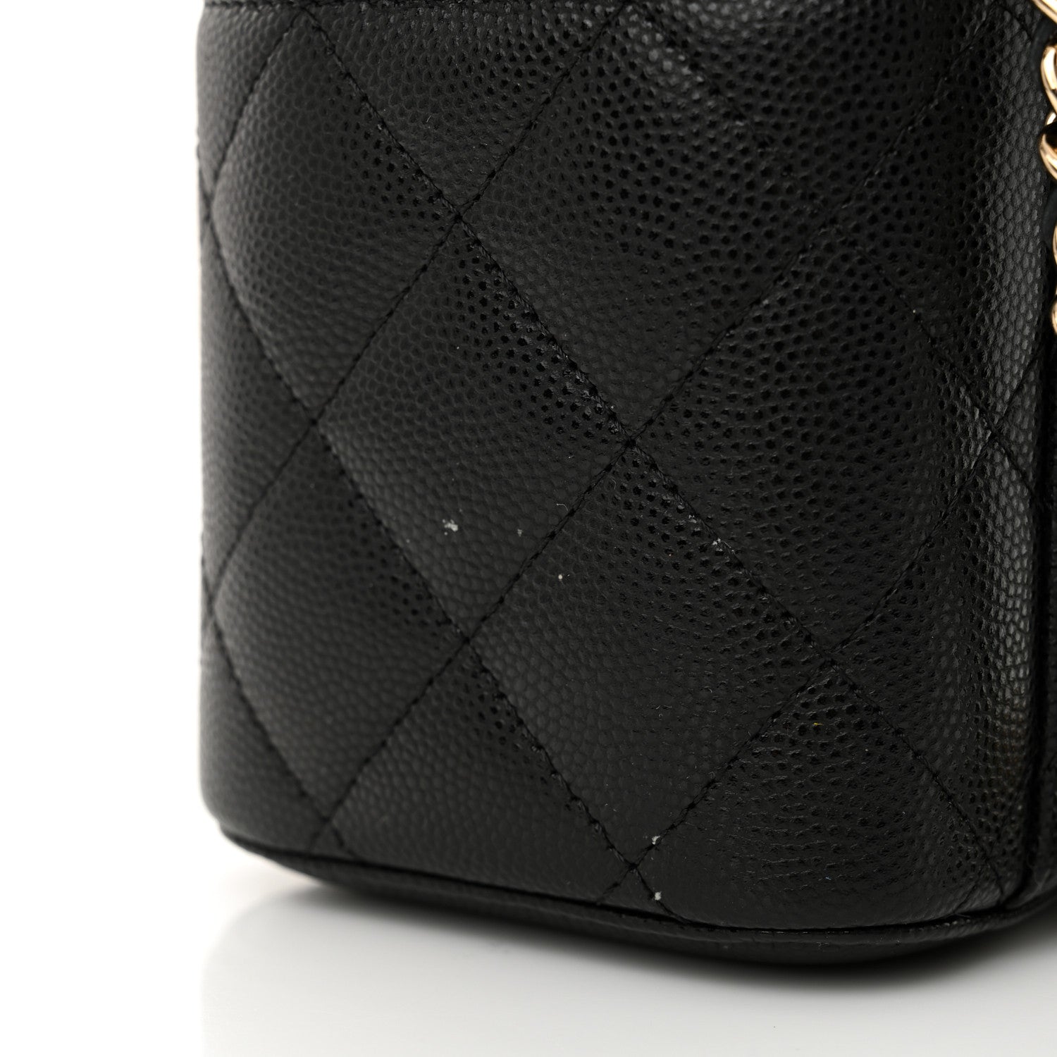 Chanel Caviar Quilted Small Vanity Case With Chain Black 11 of 11