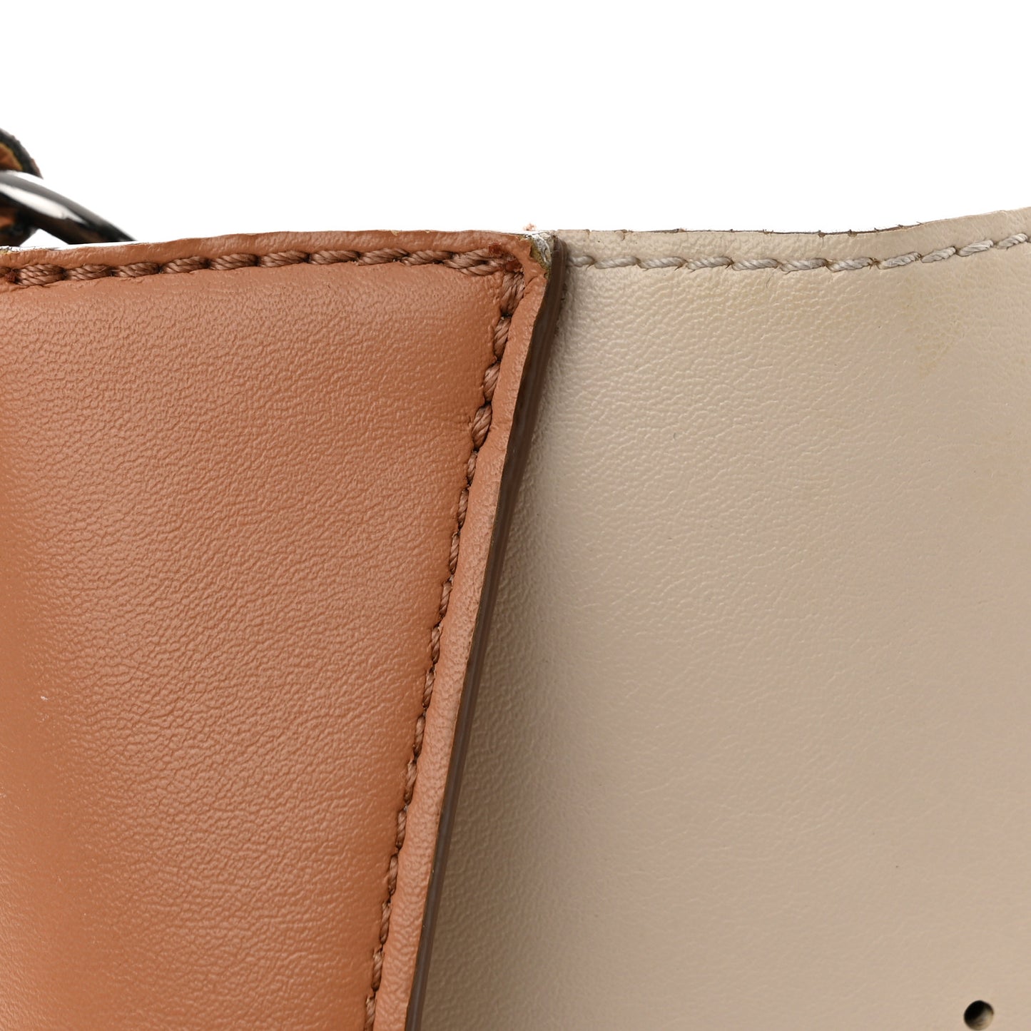 Eco Alter Nappa Perforated Logo Mini Crossbody Beige