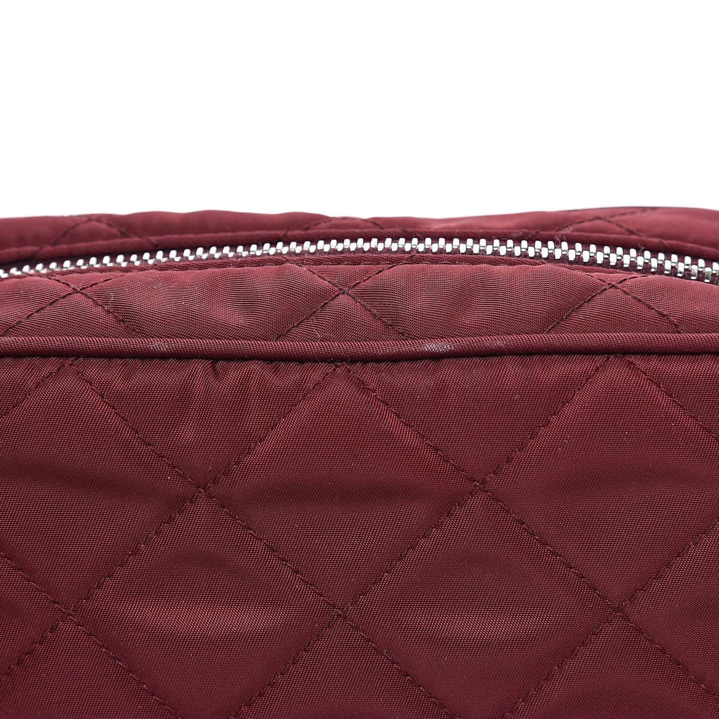 Nylon Tessuto Impuntu Quilted Crossbody Bag Granato