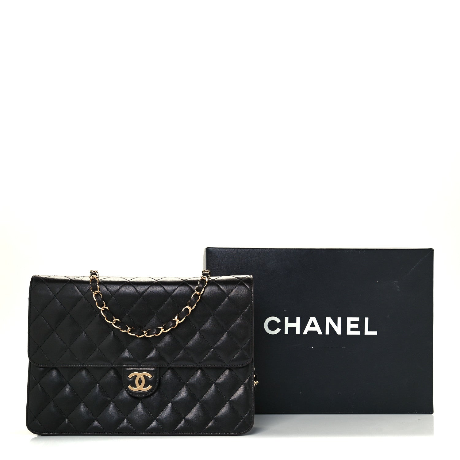 Chanel Lambskin Quilted Jumbo Single Flap Black 11 of 11