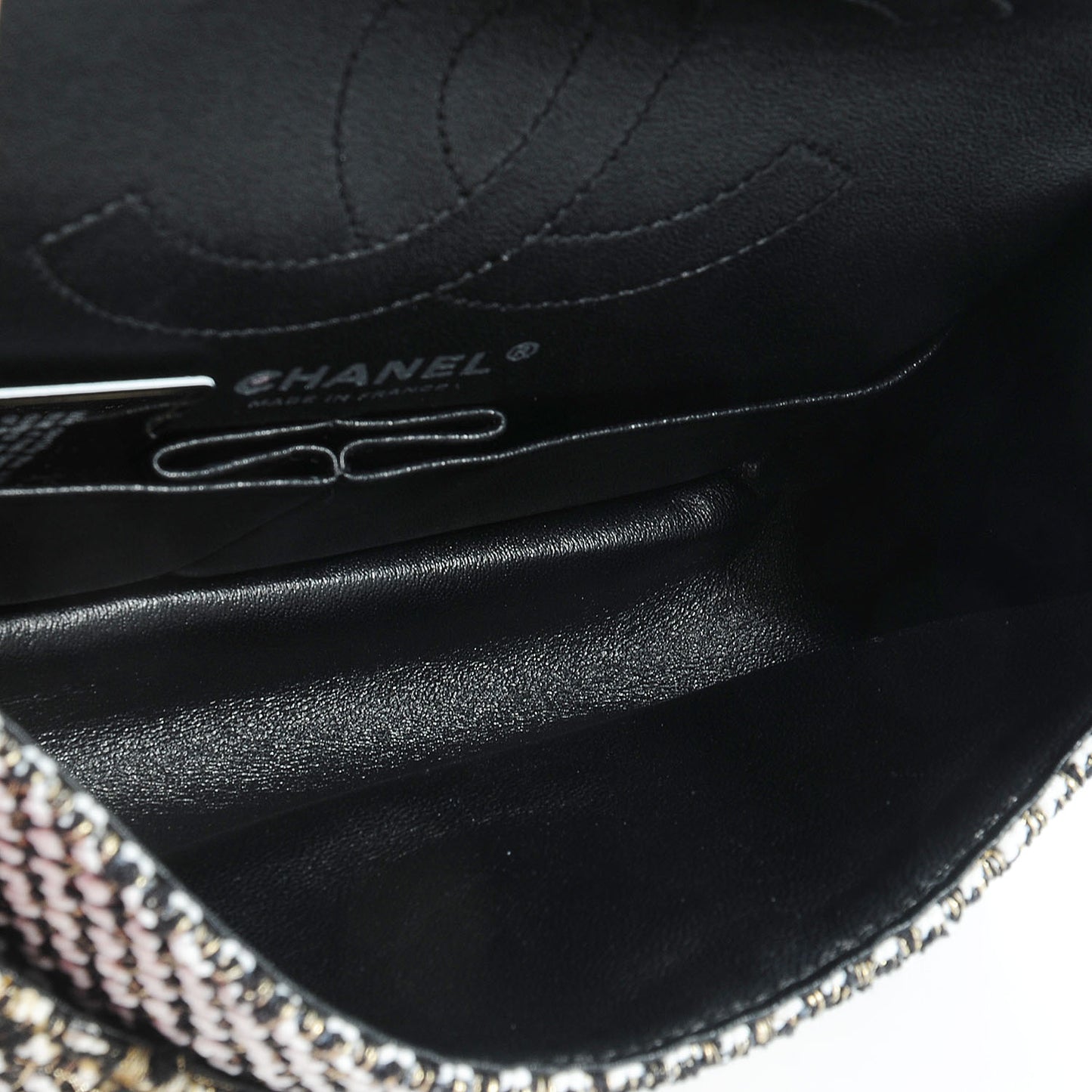 Tweed 2.55 Reissue 225 Flap Black White