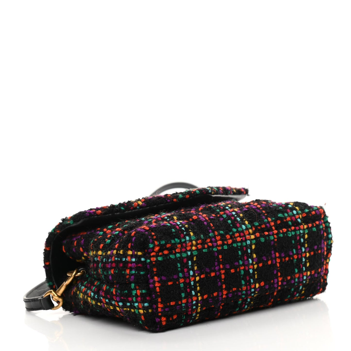 Tweed Toy Loulou Shoulder Bag Black