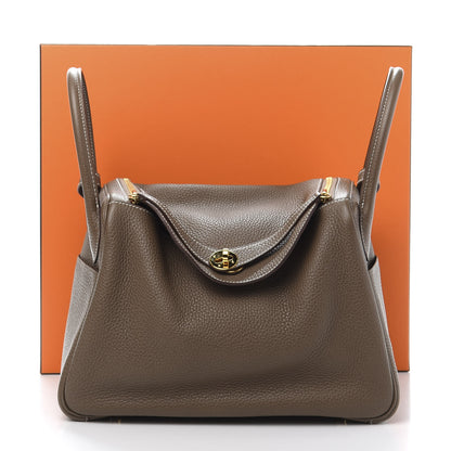 Hermes Taurillon Clemence Lindy 30 Etoupe 13 of 13