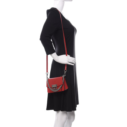 Givenchy Goatskin Mini GV3 Shoulder Bag Bright Red 2 of 9