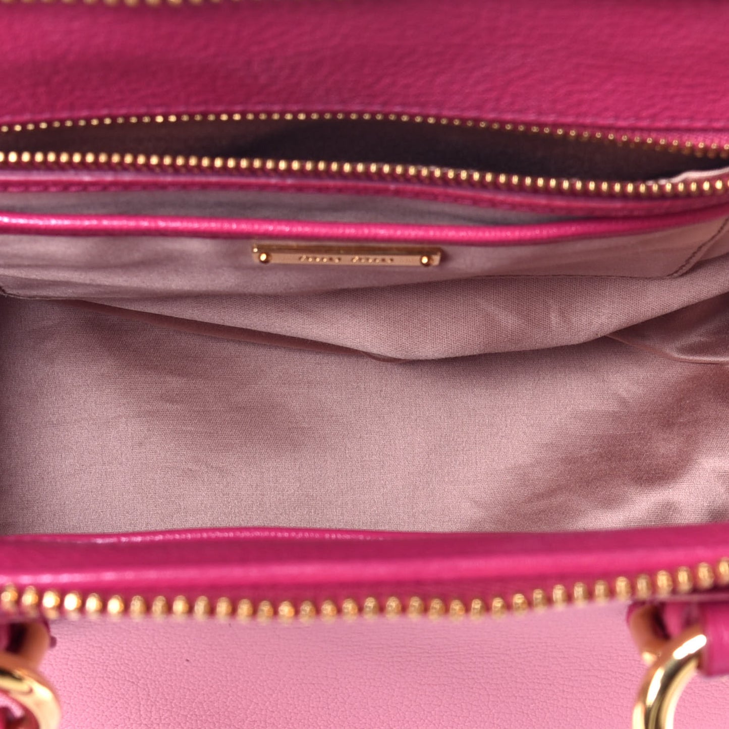 Goatskin Madras Bi-Color Bowling Bag Rosa Peonia