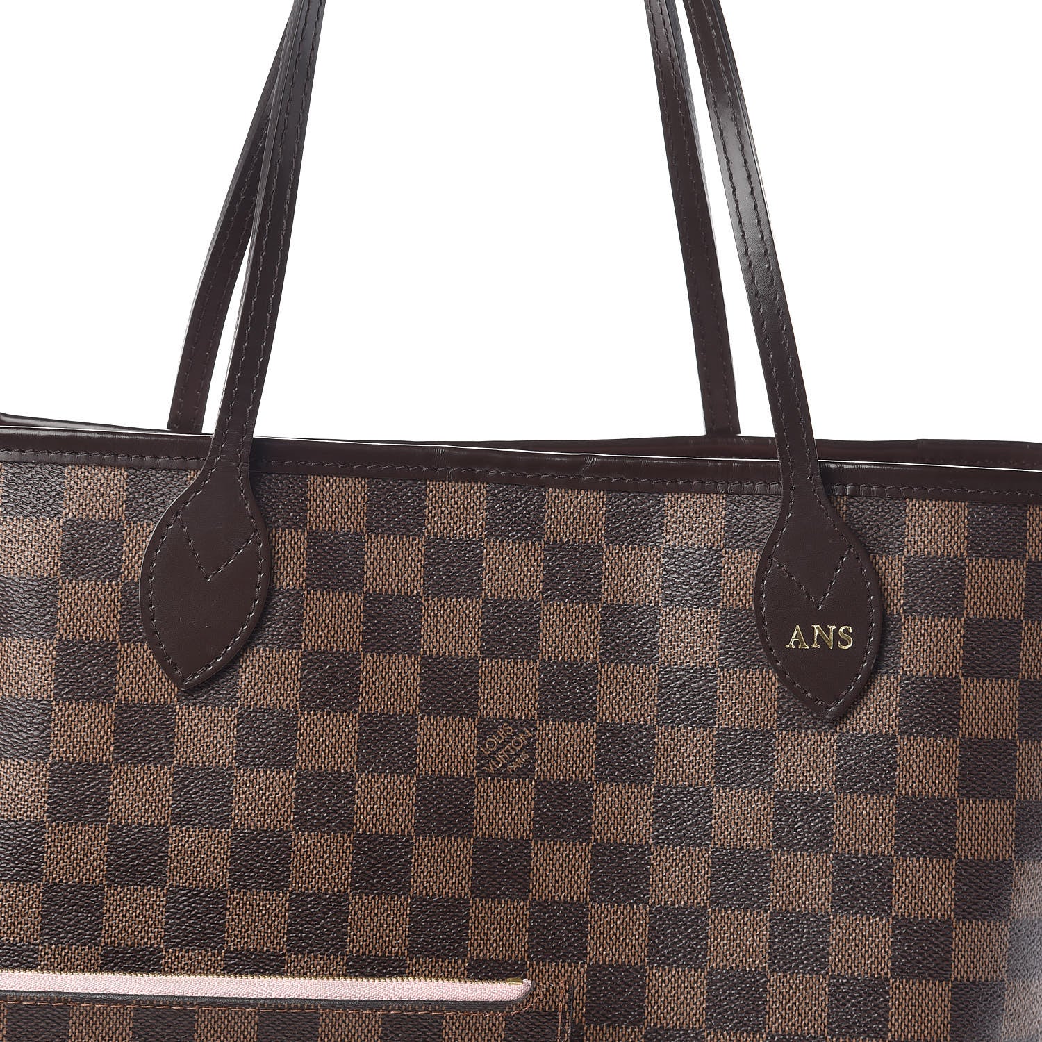 Louis Vuitton Damier Ebene Neo Neverfull MM Rose Ballerine 8 of 12