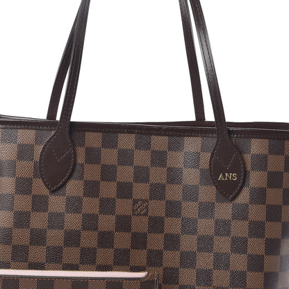 Louis Vuitton Damier Ebene Neo Neverfull MM Rose Ballerine 8 of 12
