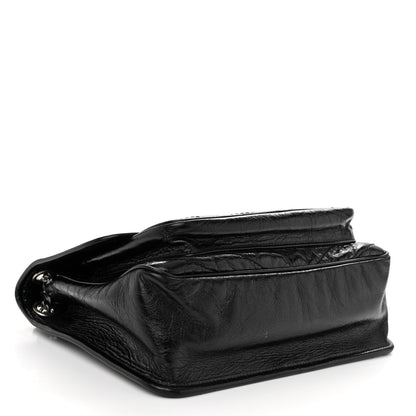 Saint Laurent Crinkled Calfskin Matelasse Monogram Medium Niki Chain Satchel Black 4 of 9