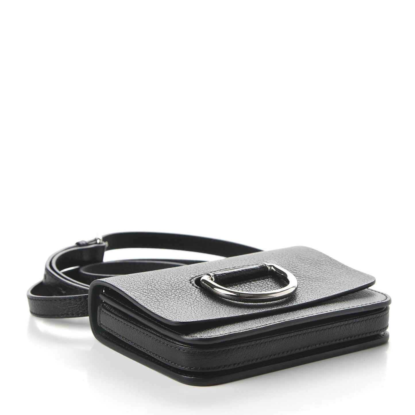 Goatskin Mini D-Ring Bag Black