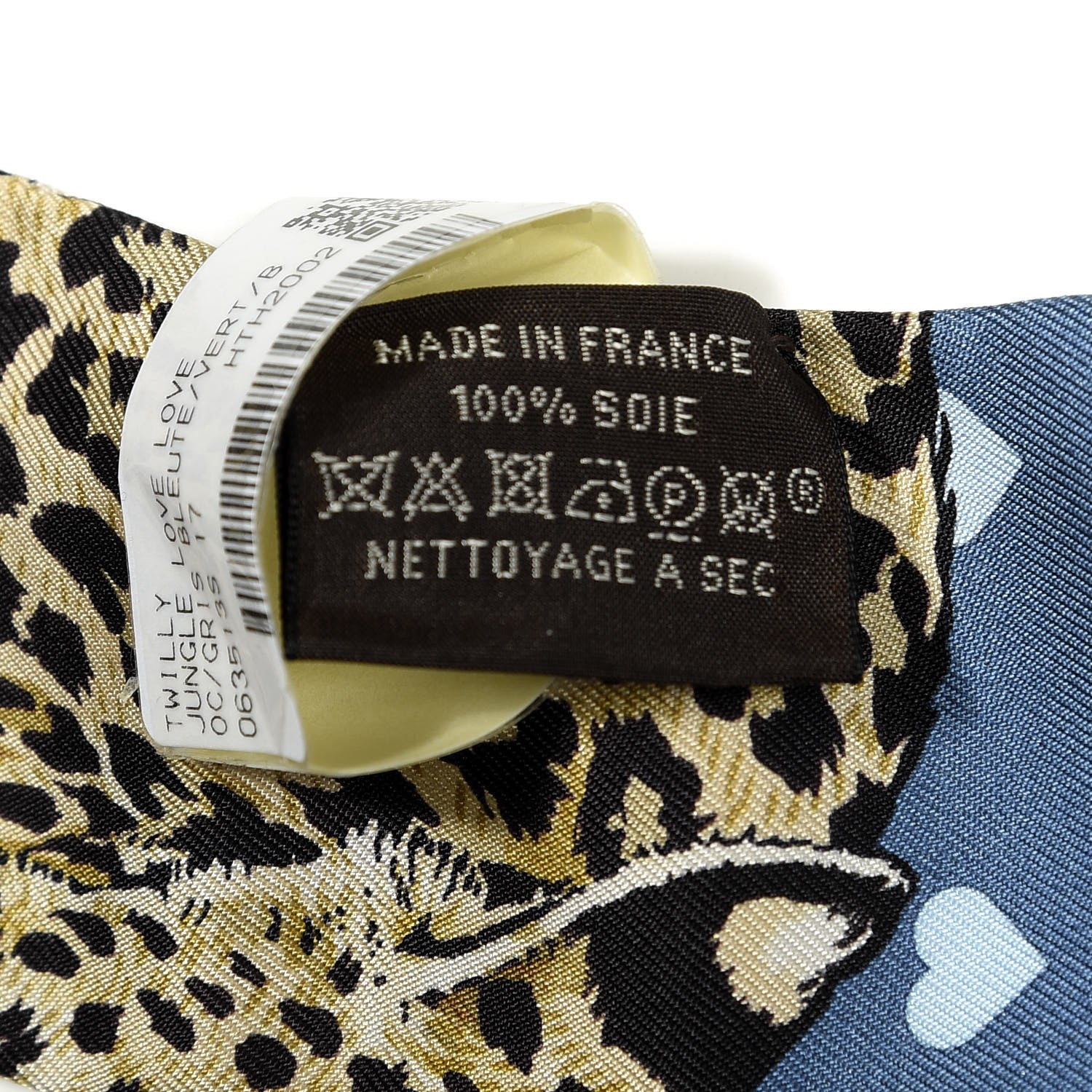 Hermes Silk Jungle Love Twilly Gris Bleuete Vert 3 of 4