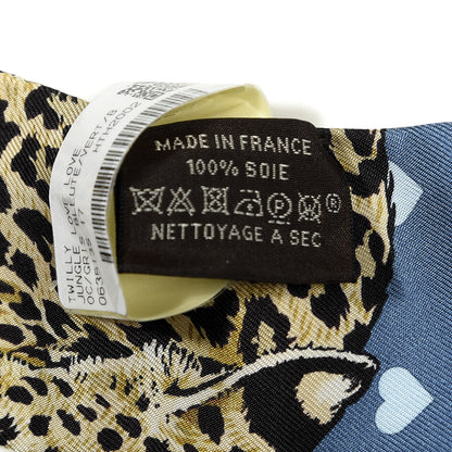 Hermes Silk Jungle Love Twilly Gris Bleuete Vert 3 of 4
