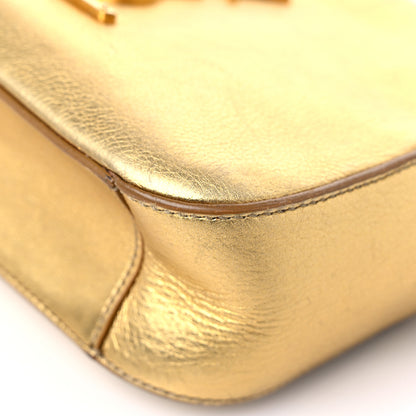 Saint Laurent Metallic Calfskin Small Classic Monogram Camera Bag Gold 8 of 18