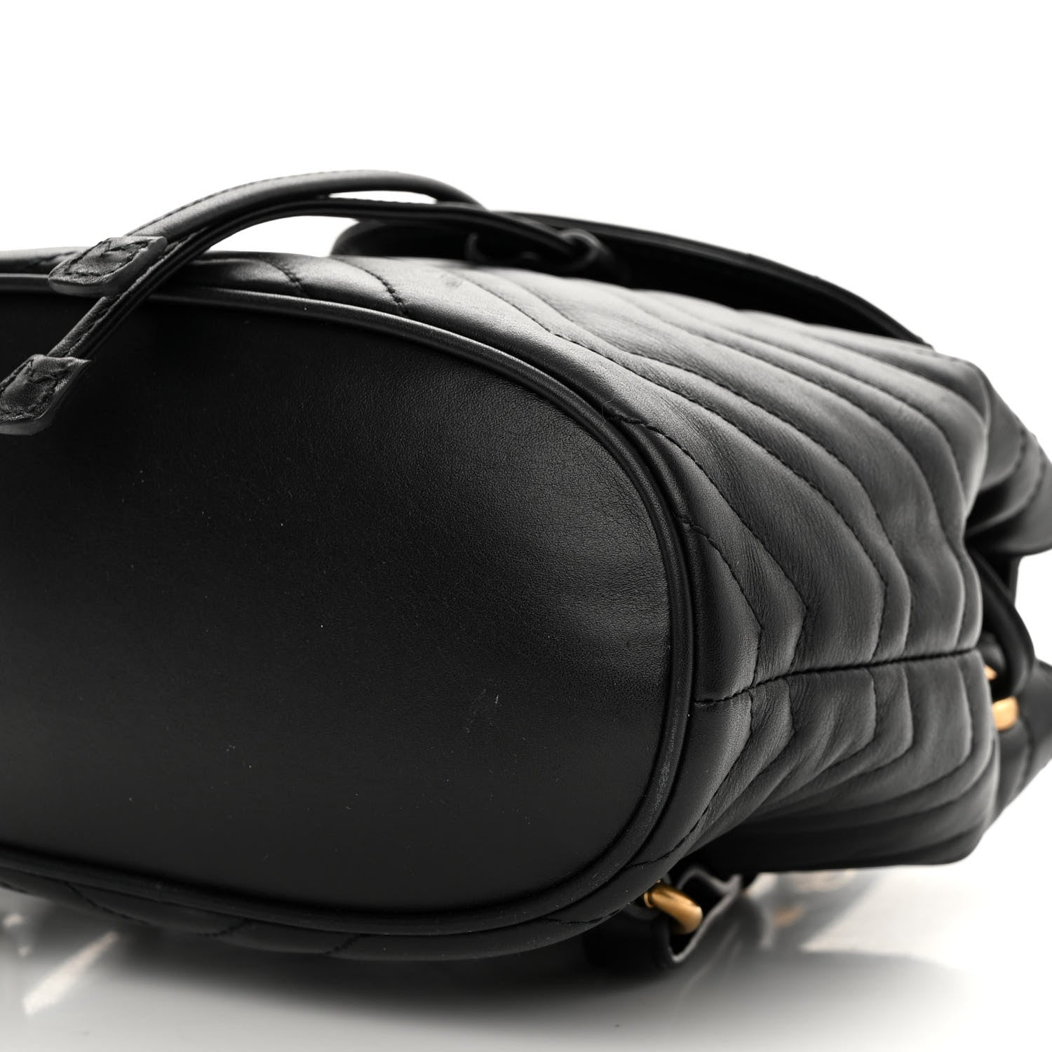 Gucci Calfskin Matelasse GG Marmont Flap Backpack Black 10 of 10