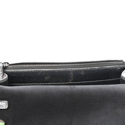Fendi Vitello Mirror Elite Tube Wallet on Chain Silver 10 of 10