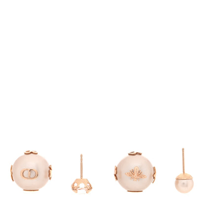 Christian Dior Pearl Crystal Tribales Bee Earrings Rose Gold 3 of 4