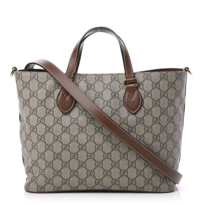 Gucci Soft GG Supreme Monogram Small Crossbody Tote Beige Cuir 1 of 11