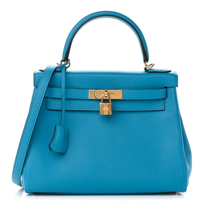Hermes Evercolor Kelly Retourne 28 Bleu Zanzibar 1 of 10