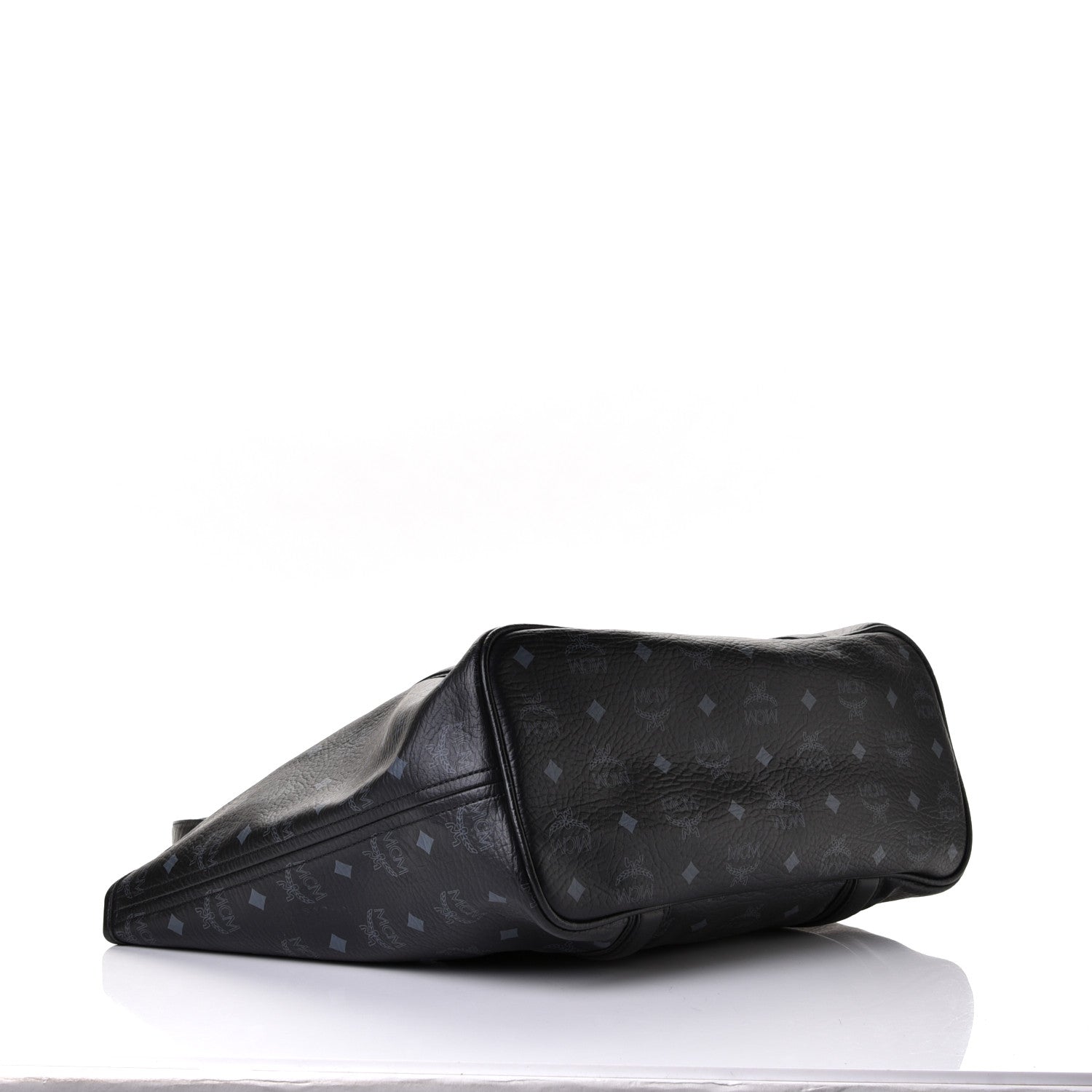 MCM Visetos Shopping Tote Black 3 of 6