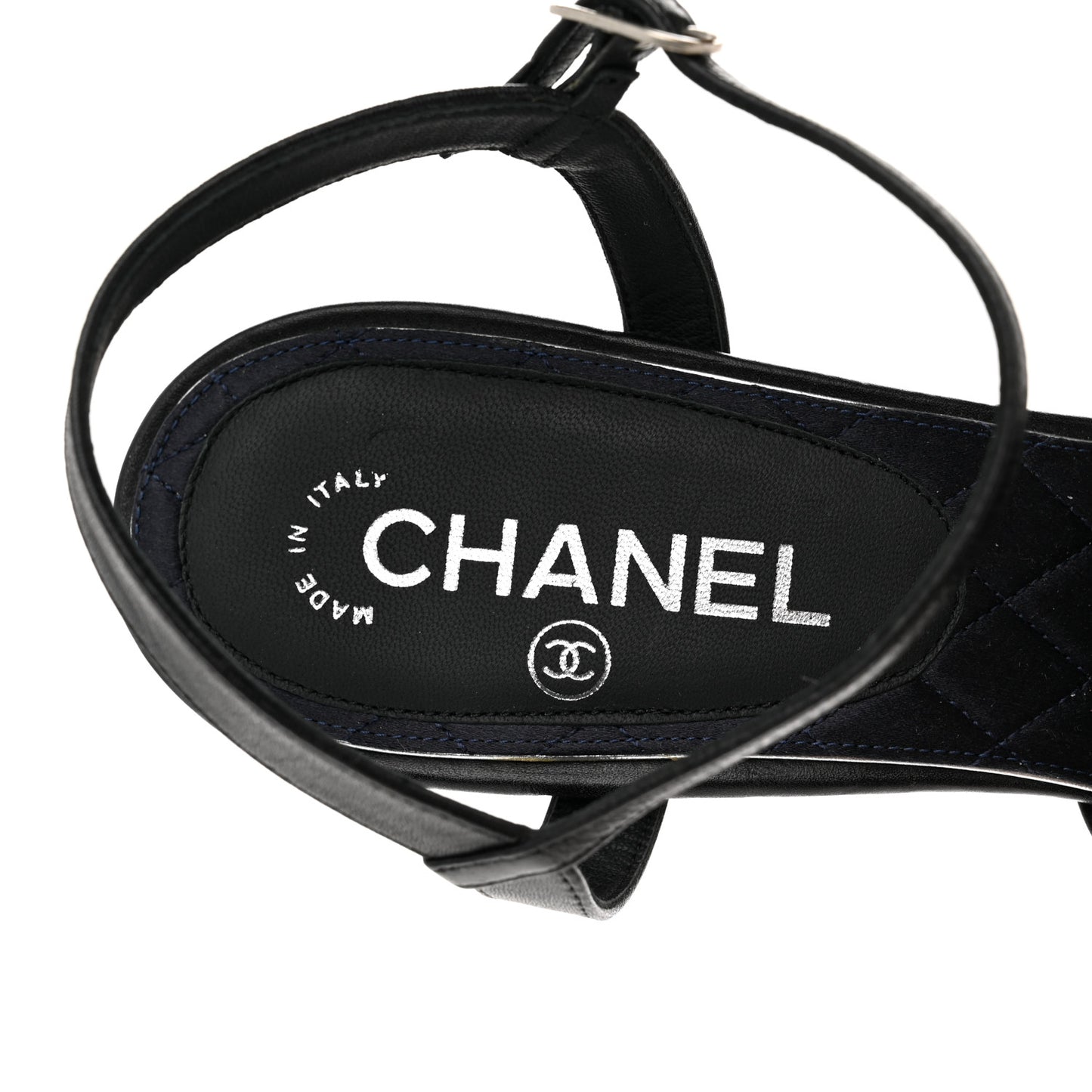 Lambskin CC Moonlight Strappy Sandals 42 Black