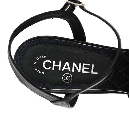 Chanel Lambskin CC Moonlight Strappy Sandals 42 Black 7 of 7