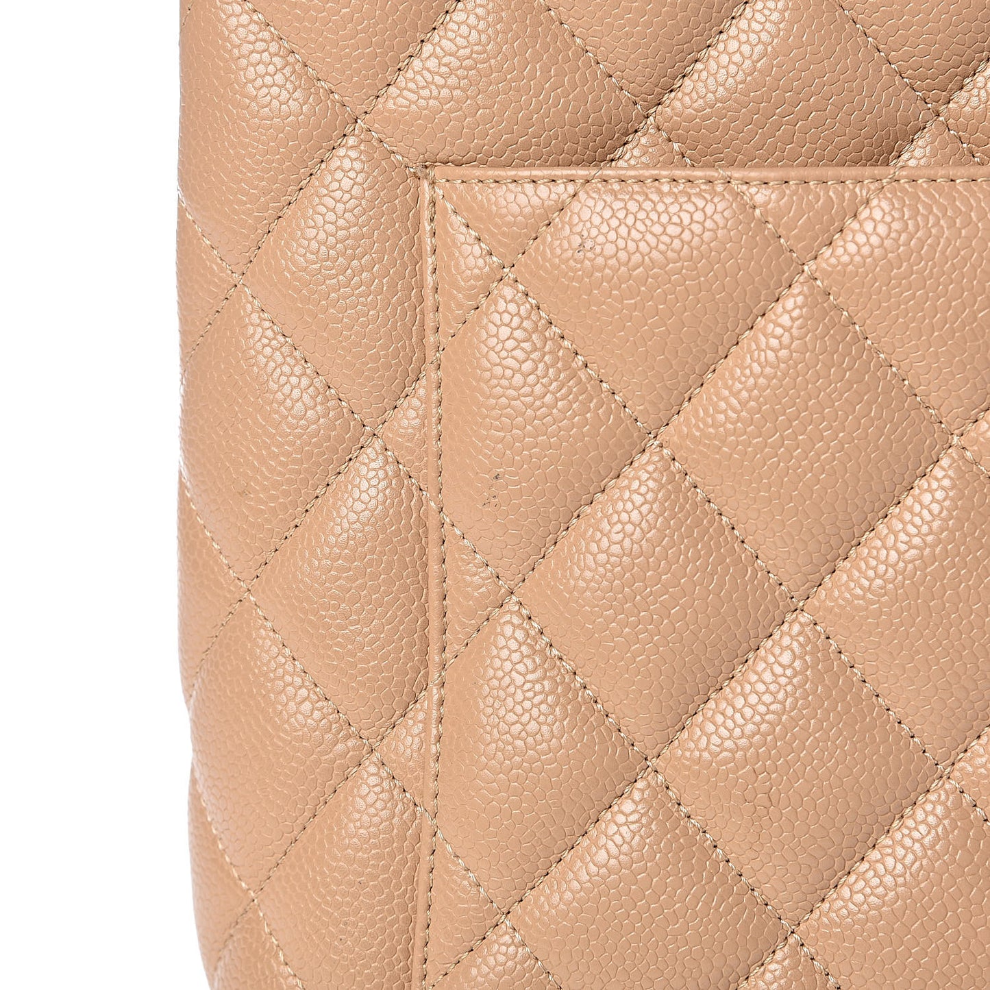 Caviar Quilted Medallion Tote Beige