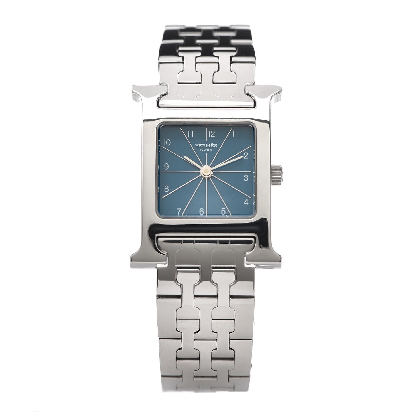 Stainless Steel 21mm Heure H Hour Quartz Watch Blue