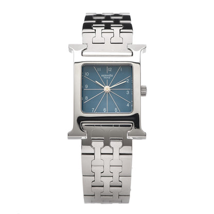 Hermes Stainless Steel 21mm Heure H Hour Quartz Watch Blue 1 of 6