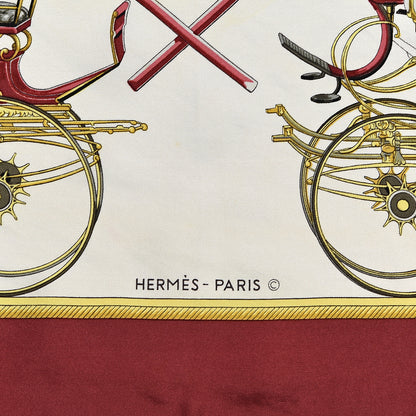 Hermes Silk Les Voitures A Transformation Scarf 90 3 of 7
