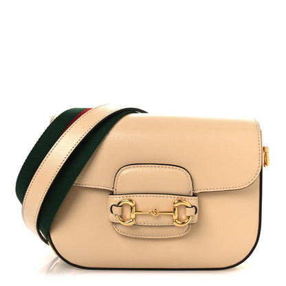 Gucci Azalea Calfskin Web Mini Horsebit 1955 Shoulder Bag Bubble Tea 1 of 13