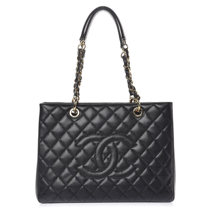 Chanel Caviar Quilted Grand Shopping Tote GST Black 1 of 9