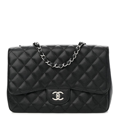 Chanel Caviar Quilted Jumbo Single Flap Black 1 of 9