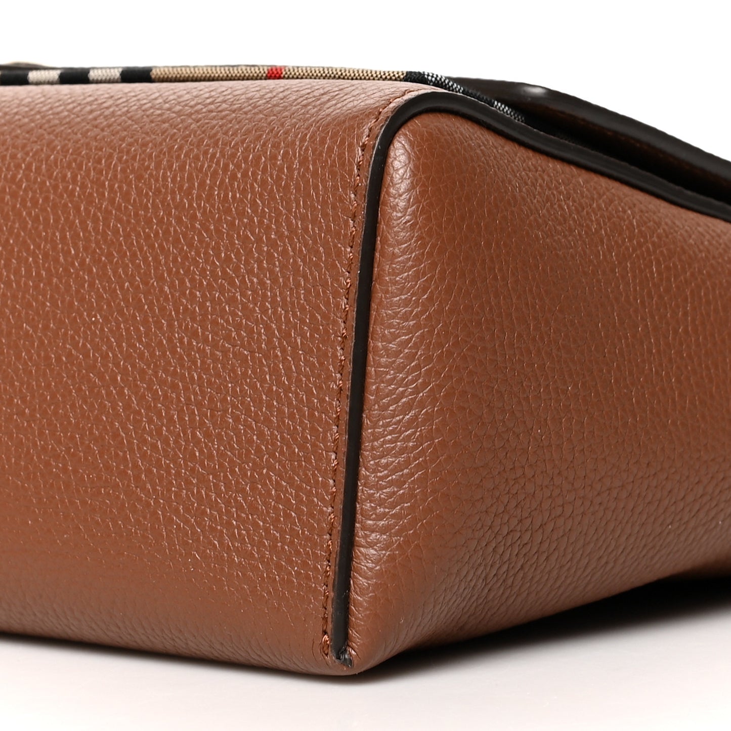 Calfskin Vintage Check Note Crossbody Bag Tan