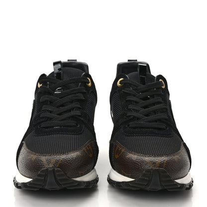 Louis Vuitton Suede Monogram Run Away Sneakers 38.5 Black 2 of 10