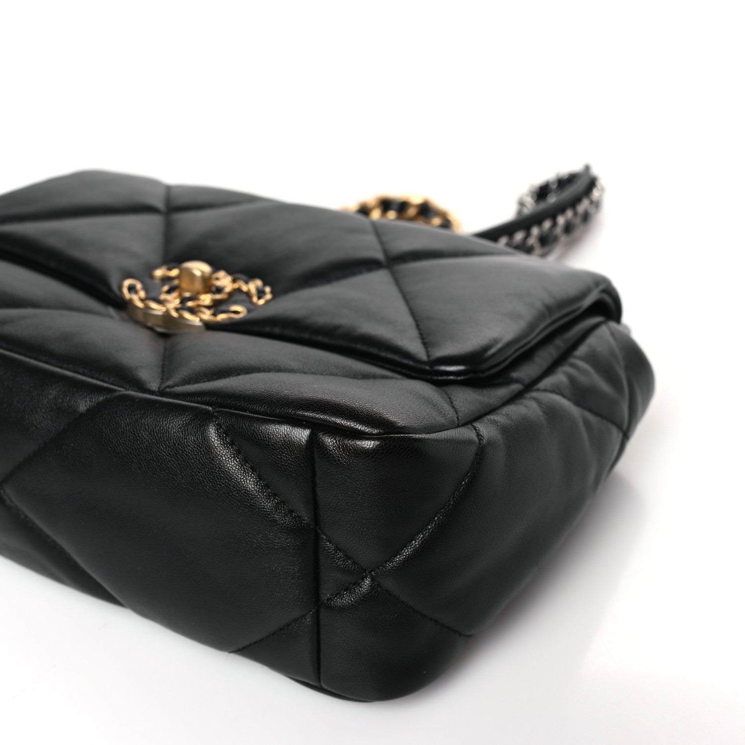 Chanel Goatskin Quilted Medium Chanel 19 Flap Black 9 of 10