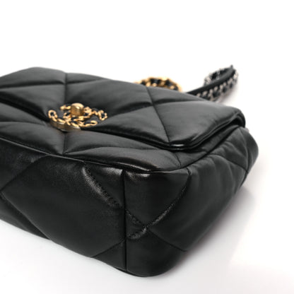 Chanel Goatskin Quilted Medium Chanel 19 Flap Black 9 of 10